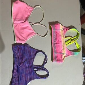 Athleta girl and Ivivva girls size 8-10 (medium) sports bra lot
